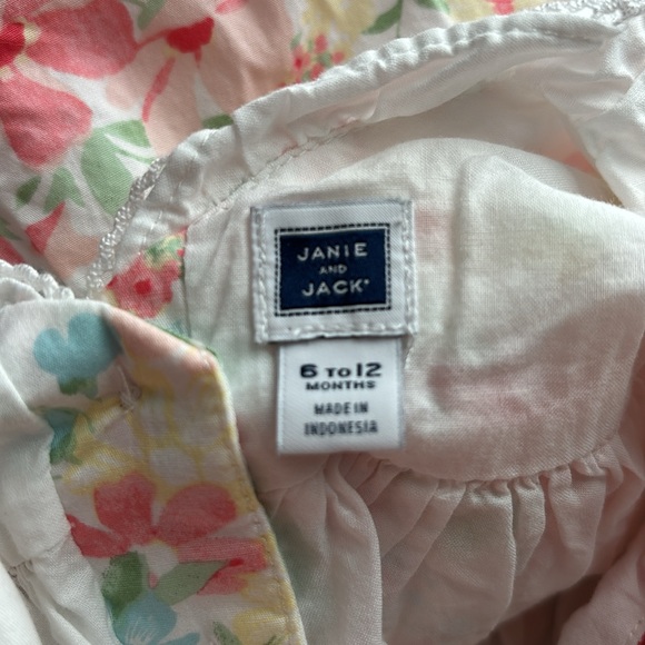 Janie and Jack Floral Dress Tulip pink Size: 6-12 Months - Picture 7 of 9